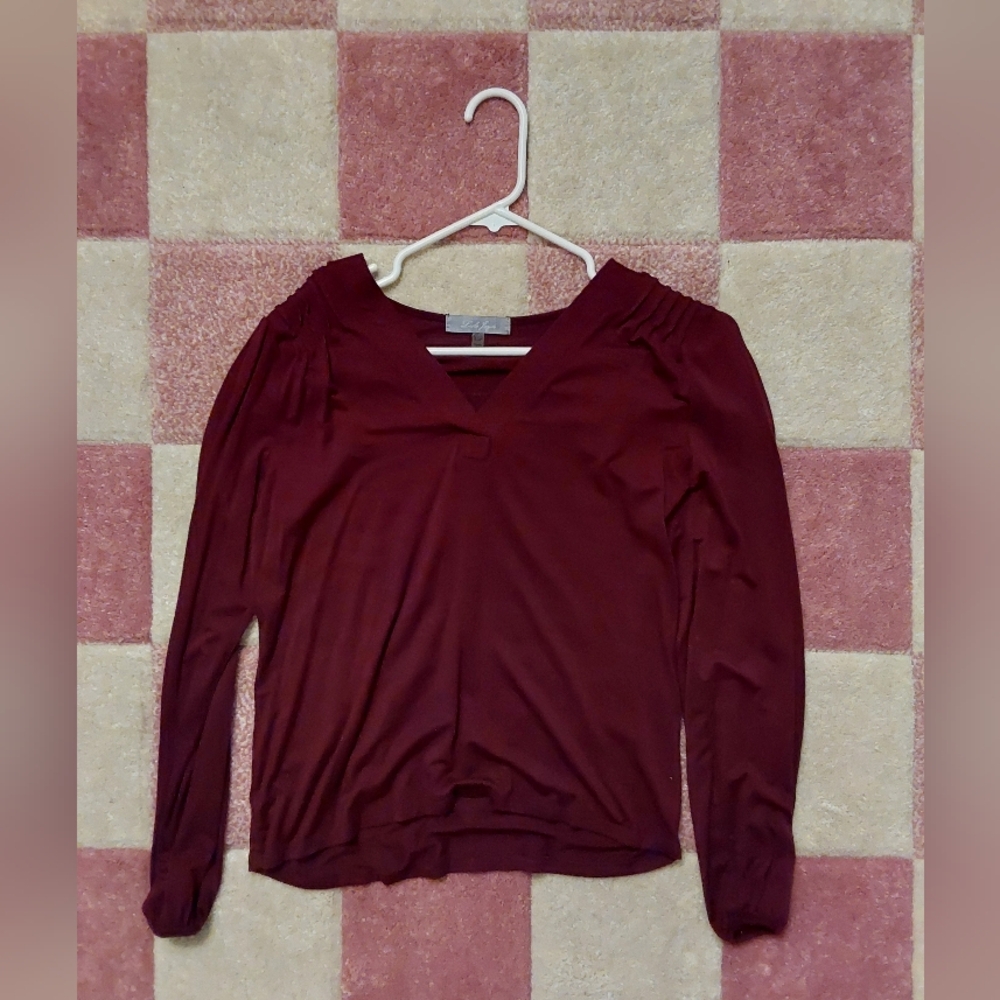 Elegant Burgundy Women's Top